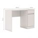 Conjunto de Mesa Morada 1 PT 1 GV Branca com Cadeira de Escritório Interlocutor Fixa Oslo Preta