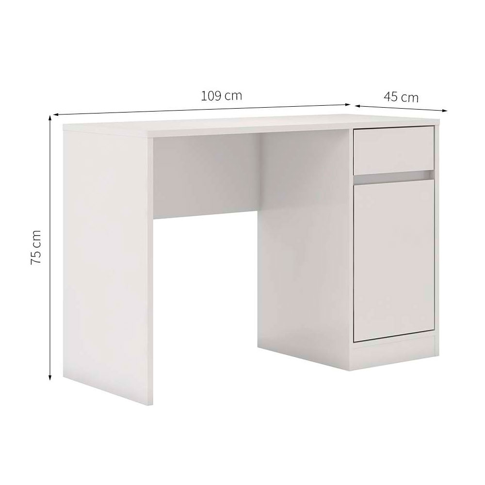 Conjunto de Mesa Morada 1 PT 1 GV Branca com Cadeira de Escritório Interlocutor Fixa Oslo Preta