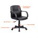 Conjunto de Mesa Morada 1 PT 1 GV Branca com Cadeira de Escritório Secretária Giratória Clean Preta