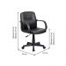 Conjunto de Mesa Morada 1 PT 1 GV Branca com Cadeira de Escritório Secretária Giratória Clean Preta