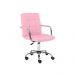 Conjunto de Mesa Morada 1 PT 1 GV Branca com Cadeira de Escritório Secretária Giratória Fitz Rosa
