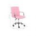 Conjunto de Mesa Morada 1 PT 1 GV Branca com Cadeira de Escritório Secretária Giratória Fitz Rosa