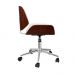Conjunto de Mesa Morada 1 PT 1 GV com Cadeira de Escritório Diretor Giratória Lauren Branca