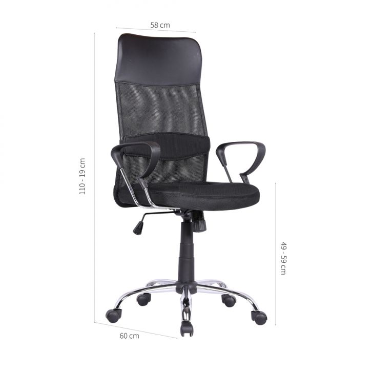 Conjunto de Mesa Morada Branca com Cadeira de Escritório Diretor Giratória Vancouver II com Braços Preta