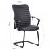 Conjunto de Mesa Morada Branca com Cadeira de Escritório Interlocutor Fixa Oslo Preta