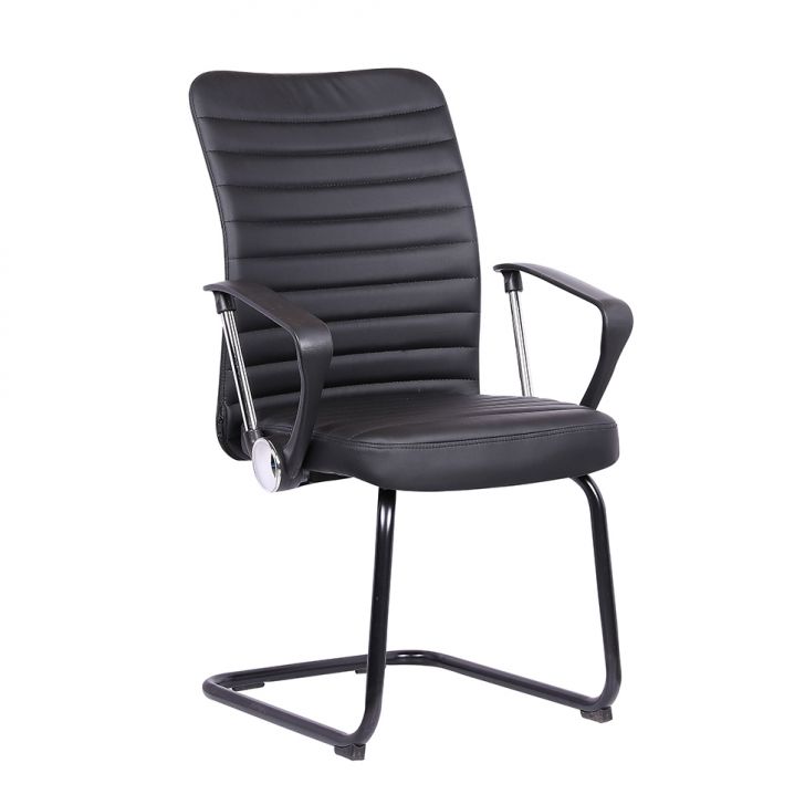 Conjunto de Mesa Morada Branca com Cadeira de Escritório Interlocutor Fixa Oslo Preta
