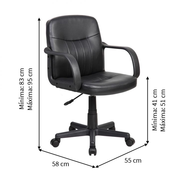 Conjunto de Mesa Morada Branca com Cadeira de Escritório Secretária Giratória Clean Preta