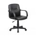 Conjunto de Mesa Morada Branca com Cadeira de Escritório Secretária Giratória Clean Preta