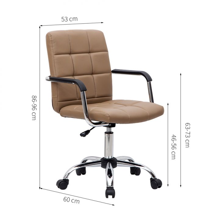 Conjunto de Mesa Morada Branca com Cadeira de Escritório Secretária Giratória Fitz Marrom