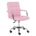 Conjunto de Mesa Morada Branca com Cadeira de Escritório Secretária Giratória Fitz Rosa