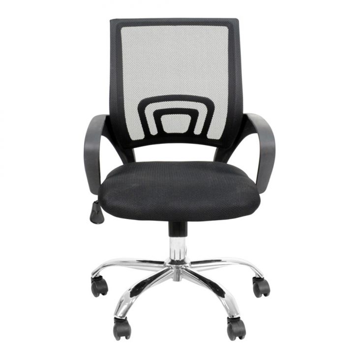 Conjunto de Mesa Morada Branca com Cadeira de Escritório Secretária Giratória New Java Preta