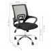 Conjunto de Mesa Morada Branca com Cadeira de Escritório Secretária Giratória New Java Preta