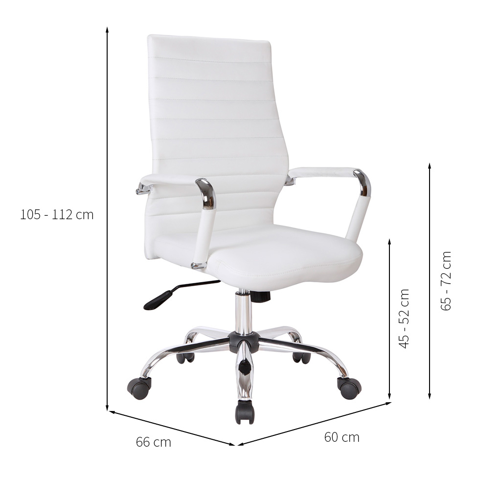 Conjunto de Mesa Munique Carvalho 120 cm com Cadeira de Escritório Diretor Giratória Cleaner Branca