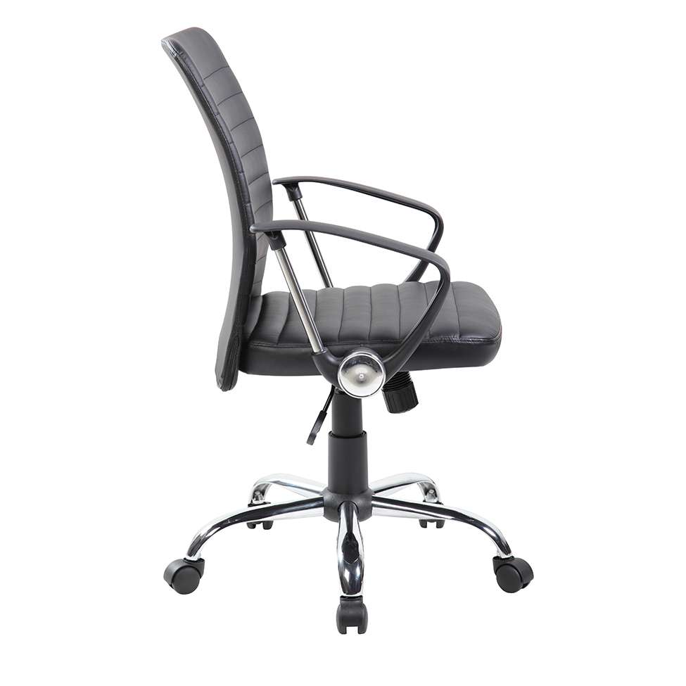 Conjunto de Mesa Munique Carvalho 120 cm com Cadeira de Escritório Diretor Giratória Oslo Preta