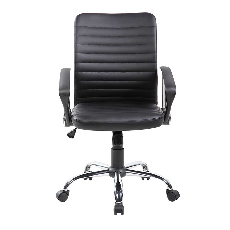 Conjunto de Mesa Munique Carvalho 120 cm com Cadeira de Escritório Diretor Giratória Oslo Preta