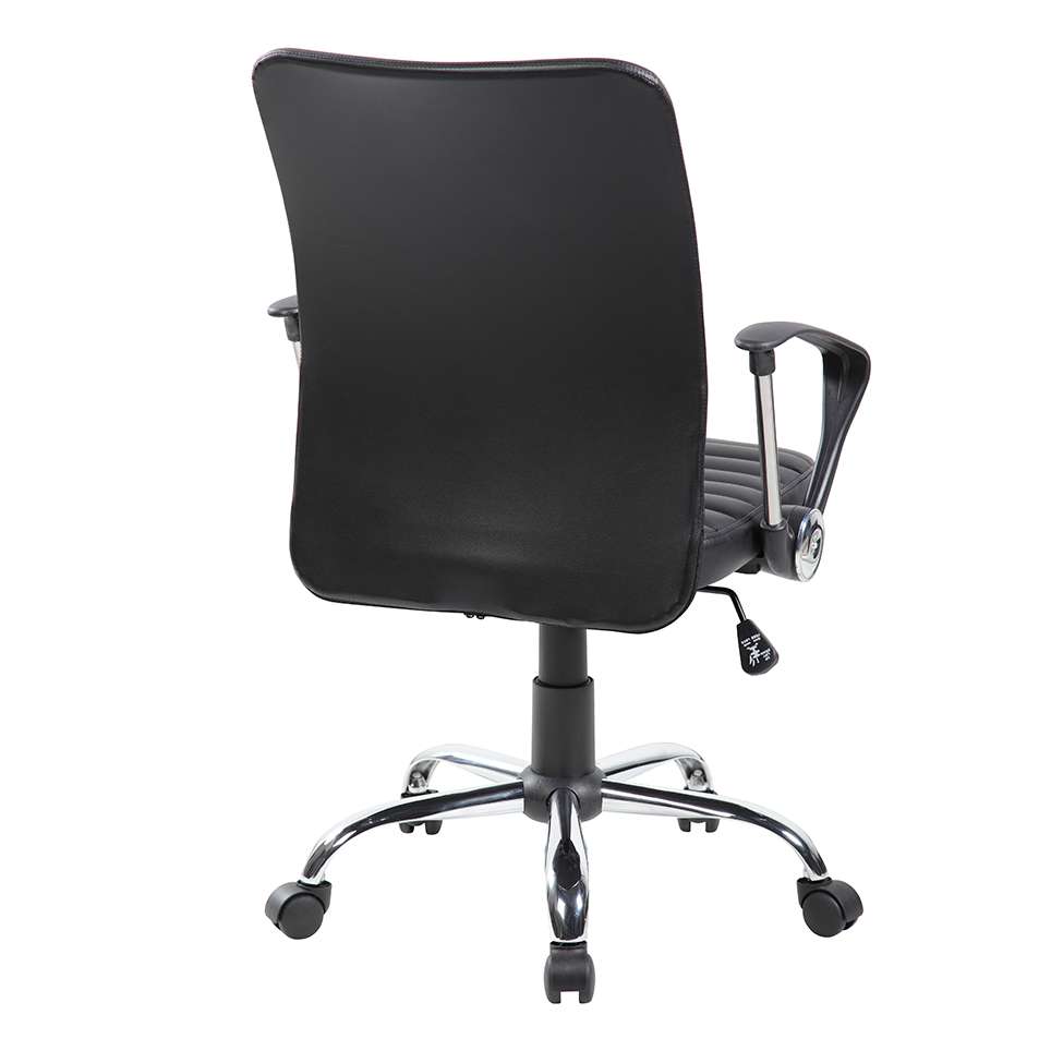 Conjunto de Mesa Munique Carvalho 120 cm com Cadeira de Escritório Diretor Giratória Oslo Preta