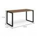 Conjunto de Mesa Munique Carvalho 150 cm com Cadeira de Escritório Presidente Giratória com Relax Clark Preta e Dourada