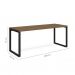 Conjunto de Mesa Munique Carvalho 190 cm com Cadeira de Escritório Presidente Giratória com Relax Clark Preta e Dourada
