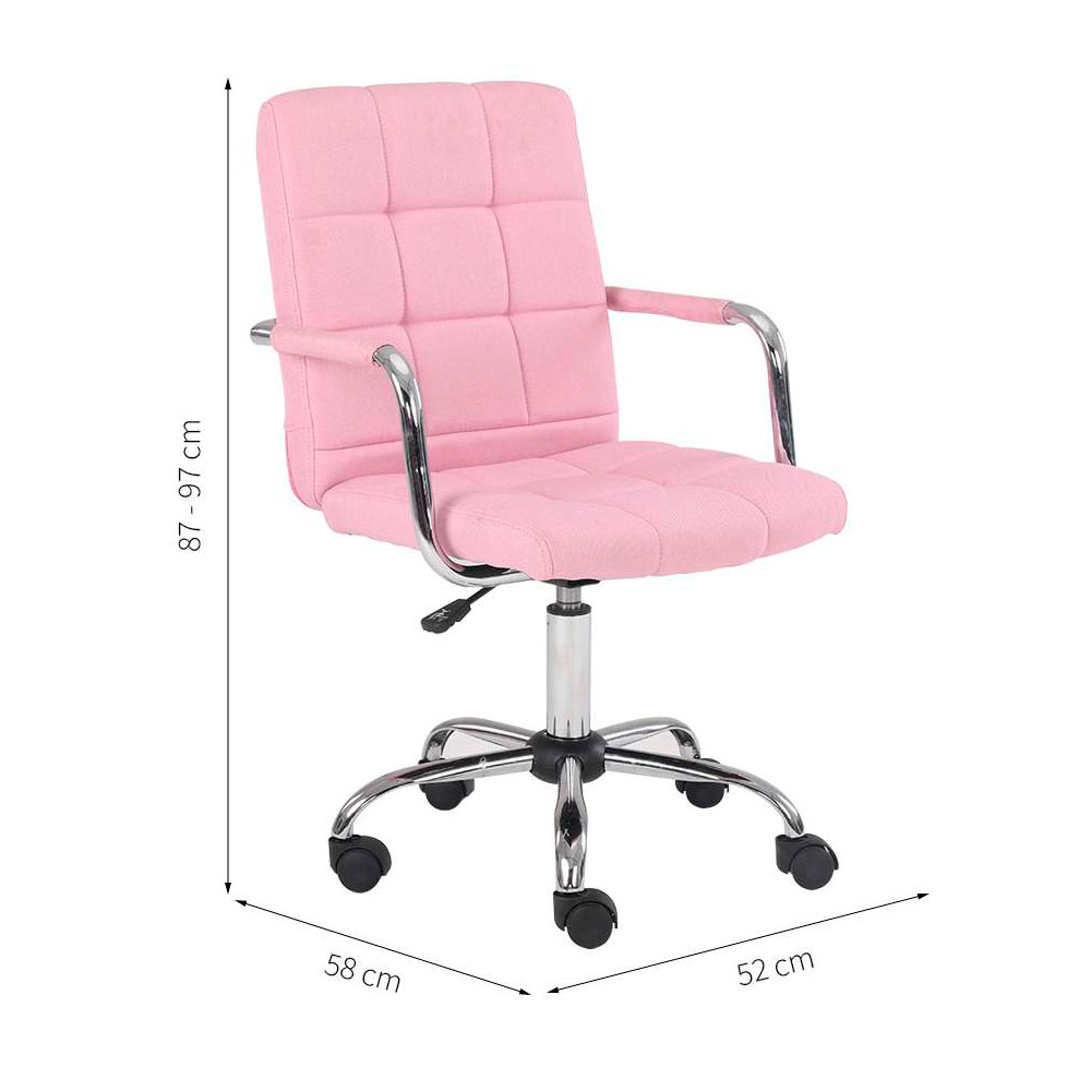 Conjunto de Mesa New Preta com Cadeira de Escritório Secretária Giratória Fitz Rosa