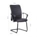 Conjunto de Mesa New com Cadeira de Escritório Interlocutor Fixa Oslo Preta