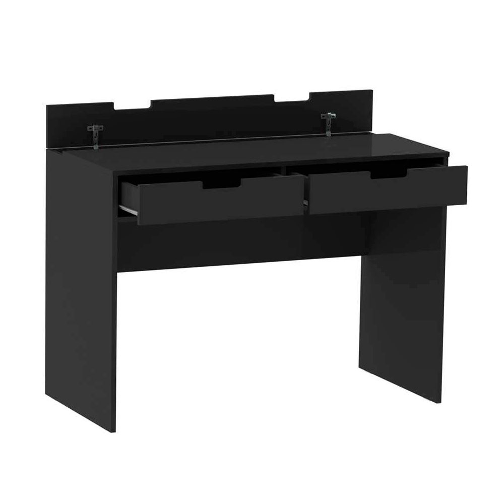 Conjunto de Mesa New com Cadeira de Escritório Secretária Giratória New Java Preta