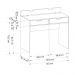 Conjunto de Mesa New com Cadeira de Escritório Secretária Giratória Oxford Preta