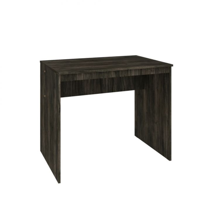 Conjunto de Mesa Office Carvalho Dark com Cadeira de Escritório Diretor Giratória Bergen Preta