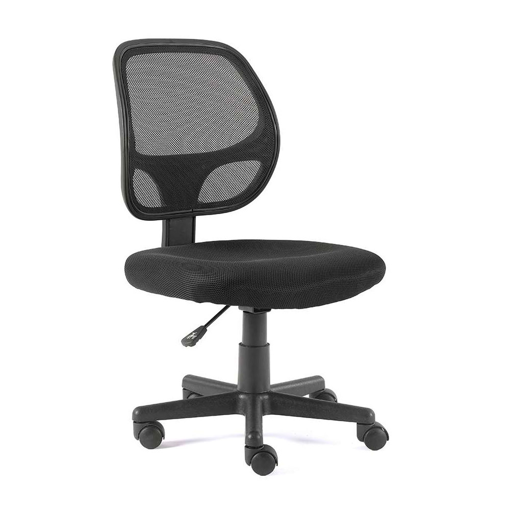 Conjunto de Mesa Office Carvalho Dark com Cadeira de Escritório Secretária Giratória Oxford Preta
