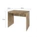 Conjunto de Mesa Office Carvalho com Cadeira de Escritório Secretária Giratória Oxford Preta