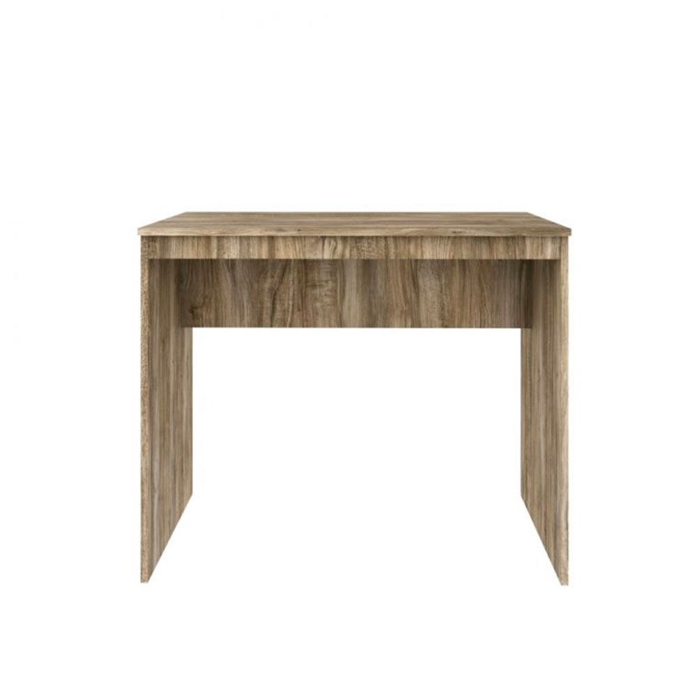 Conjunto de Mesa Office Carvalho com Cadeira de Escritório Secretária Giratória Oxford Preta