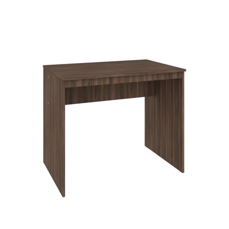 Conjunto de Mesa Office Nogal com Cadeira de Escritório Diretor Giratória Bergen Preta