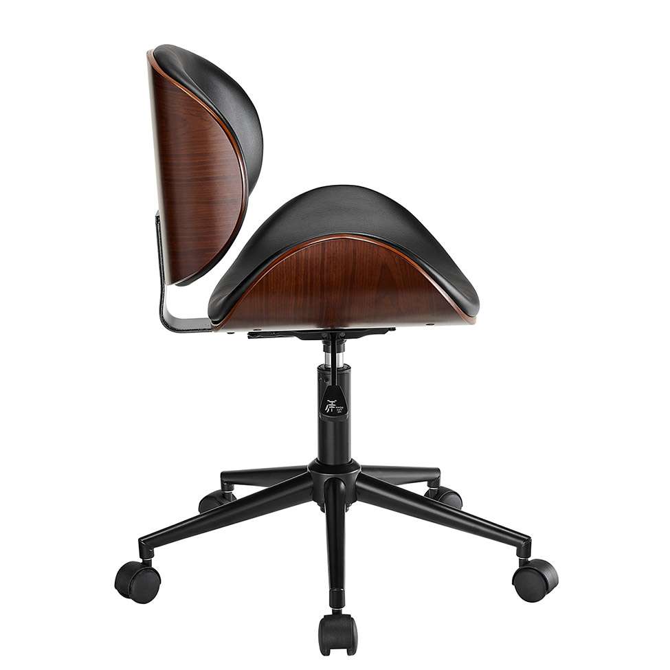 Conjunto de Mesa Office Snow com Cadeira de Escritório Diretor Giratória Bergen Preta