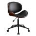 Conjunto de Mesa Office Snow com Cadeira de Escritório Diretor Giratória Bergen Preta