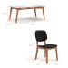 Conjunto de Mesa Retangular com Tampo de Vidro Off White e 6 Cadeiras Detroit Linho Preto e Nature