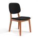 Conjunto de Mesa Retangular com Tampo de Vidro Off White e 6 Cadeiras Detroit Linho Preto e Nature
