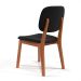 Conjunto de Mesa Retangular com Tampo de Vidro Off White e 6 Cadeiras Detroit Linho Preto e Nature