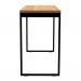 Conjunto de Mesa Stanford Amêndoa 120 cm com Cadeira de Escritório Presidente Giratória com Relax Clark Preta e Dourada