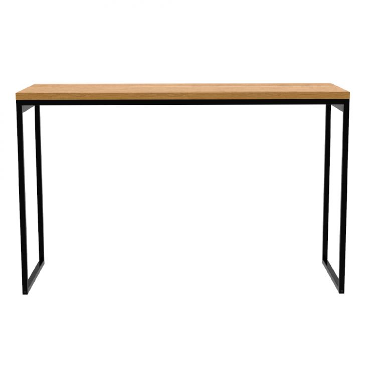 Conjunto de Mesa Stanford Amêndoa 120 cm com Cadeira de Escritório Presidente Giratória com Relax Finland Preta