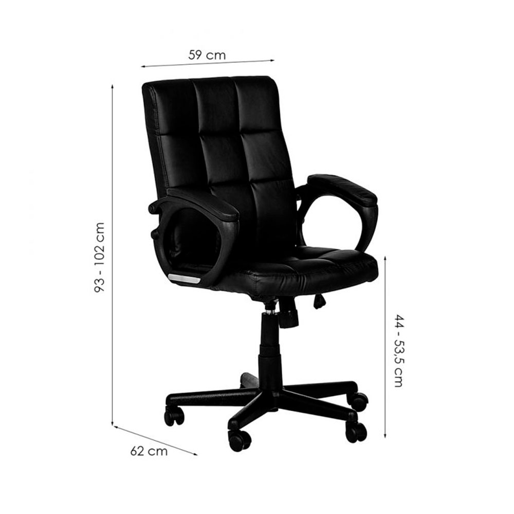 Conjunto de Mesa Stanford Carvalho com Cadeira de Escritório Diretor Giratória Charles Preta
