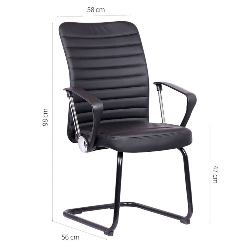 Conjunto de Mesa Stanford Carvalho com Cadeira de Escritório Interlocutor Fixa Oslo Preta