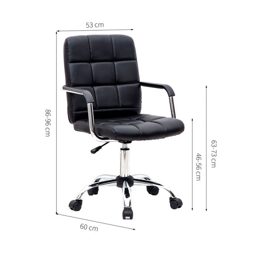 Conjunto de Mesa Stanford Carvalho com Cadeira de Escritório Secretária Giratória Fitz Preta