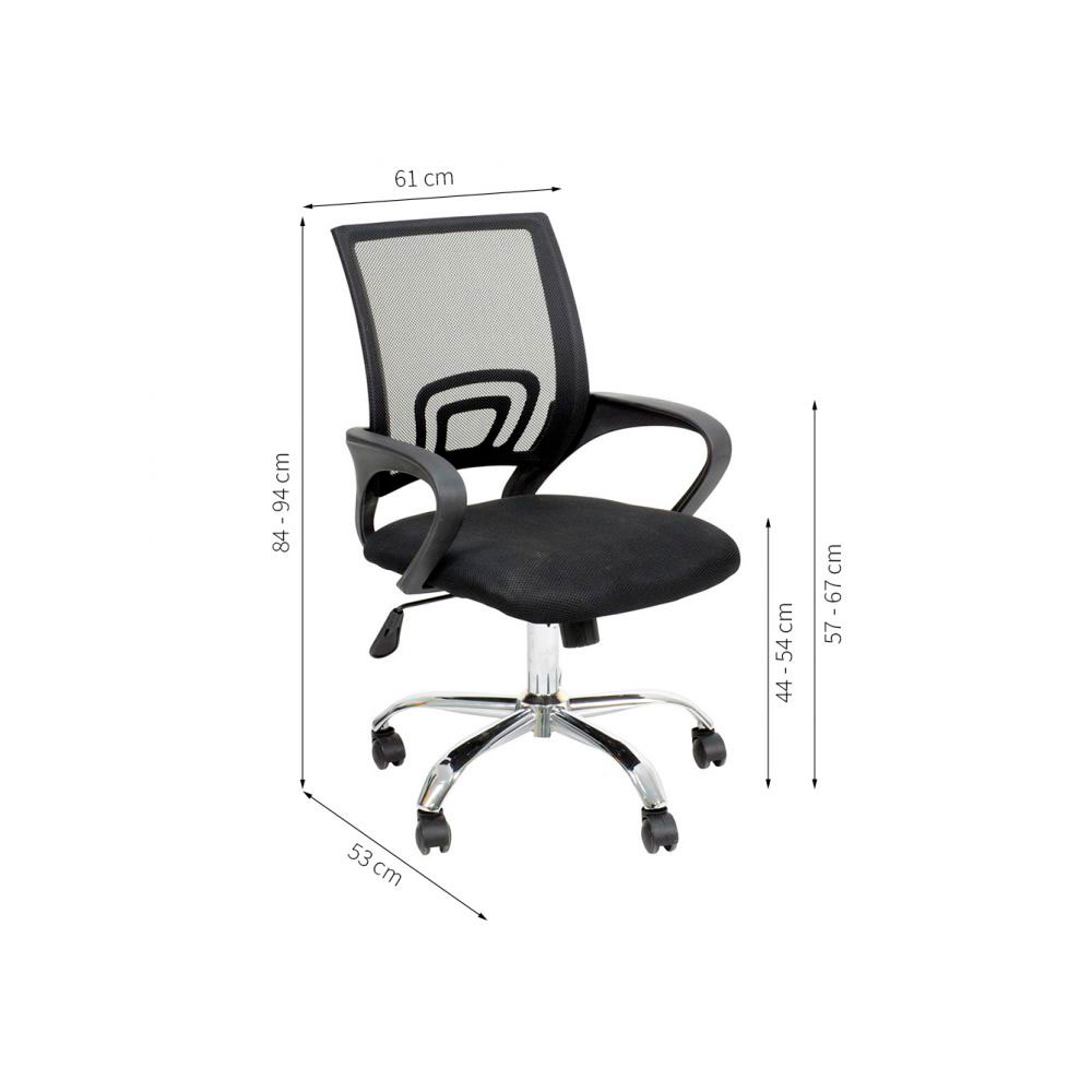 Conjunto de Mesa Stanford Carvalho com Cadeira de Escritório Secretária Giratória New Java Preta