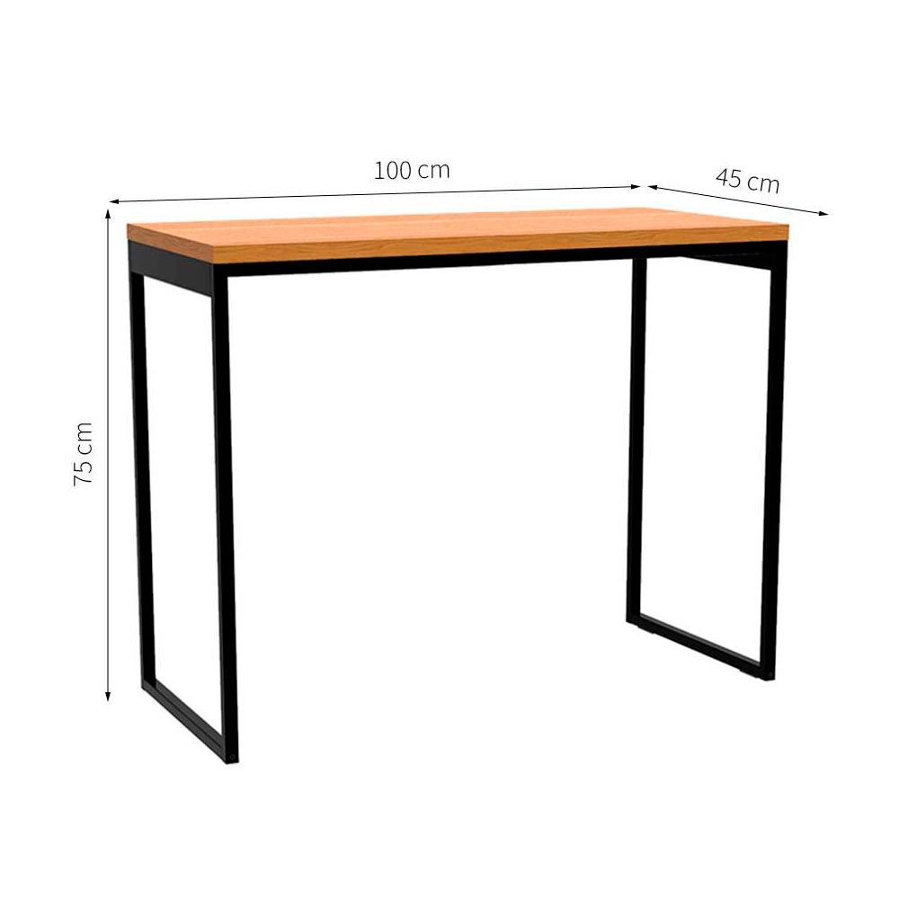 Conjunto de Mesa Stanford Carvalho com Cadeira de Escritório Secretária Giratória New Java Preta