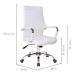 Conjunto de Mesa Studio 150 cm com Cadeira de Escritório Diretor Giratória Cleaner Branca