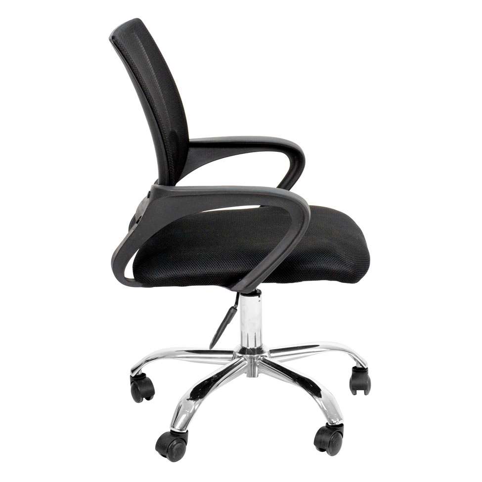 Conjunto de Mesa Studio 180 cm com Cadeira de Escritório Secretária Giratória Javix Preta