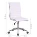 Conjunto de Mesa Studio 180 cm com Cadeira de Escritório Secretária Giratória Marilyn Branca