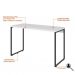 Conjunto de Mesa Studio Branca 120 cm com Cadeira de Escritório Presidente Giratória com Relax Clark Preta e Dourada