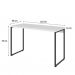 Conjunto de Mesa Studio Branca 120 cm com Cadeira de Escritório Presidente Giratória com Relax Clark Preta e Dourada