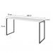 Conjunto de Mesa Studio Branca 150 cm com Cadeira de Escritório Presidente Giratória com Relax Clark Preta e Dourada