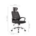 Conjunto de Mesa Studio Branca 180 cm com Cadeira de Escritório Diretor Giratória Light Preta